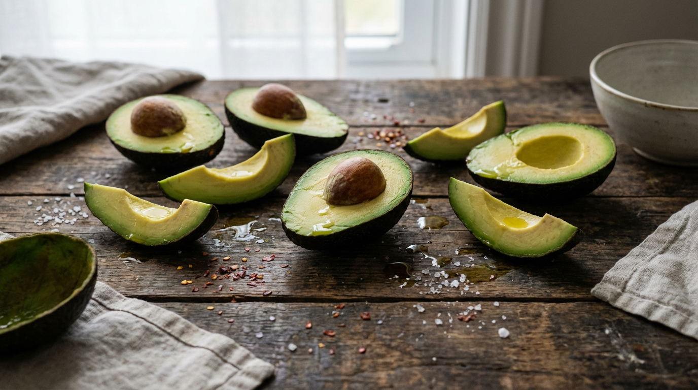 Fresh cut Hass avocados